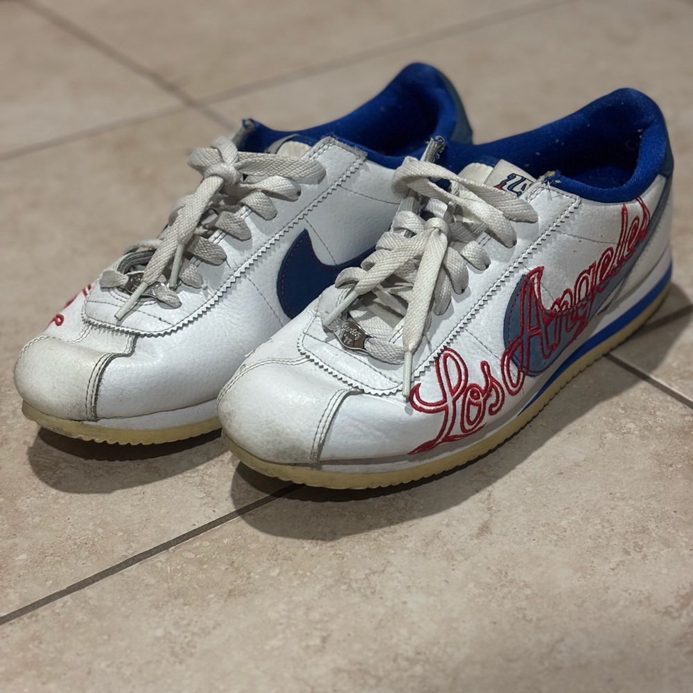Nike Cortez 'Los Angeles' Men's Basic Leather DA4402-100 US Size 9 Dodgers